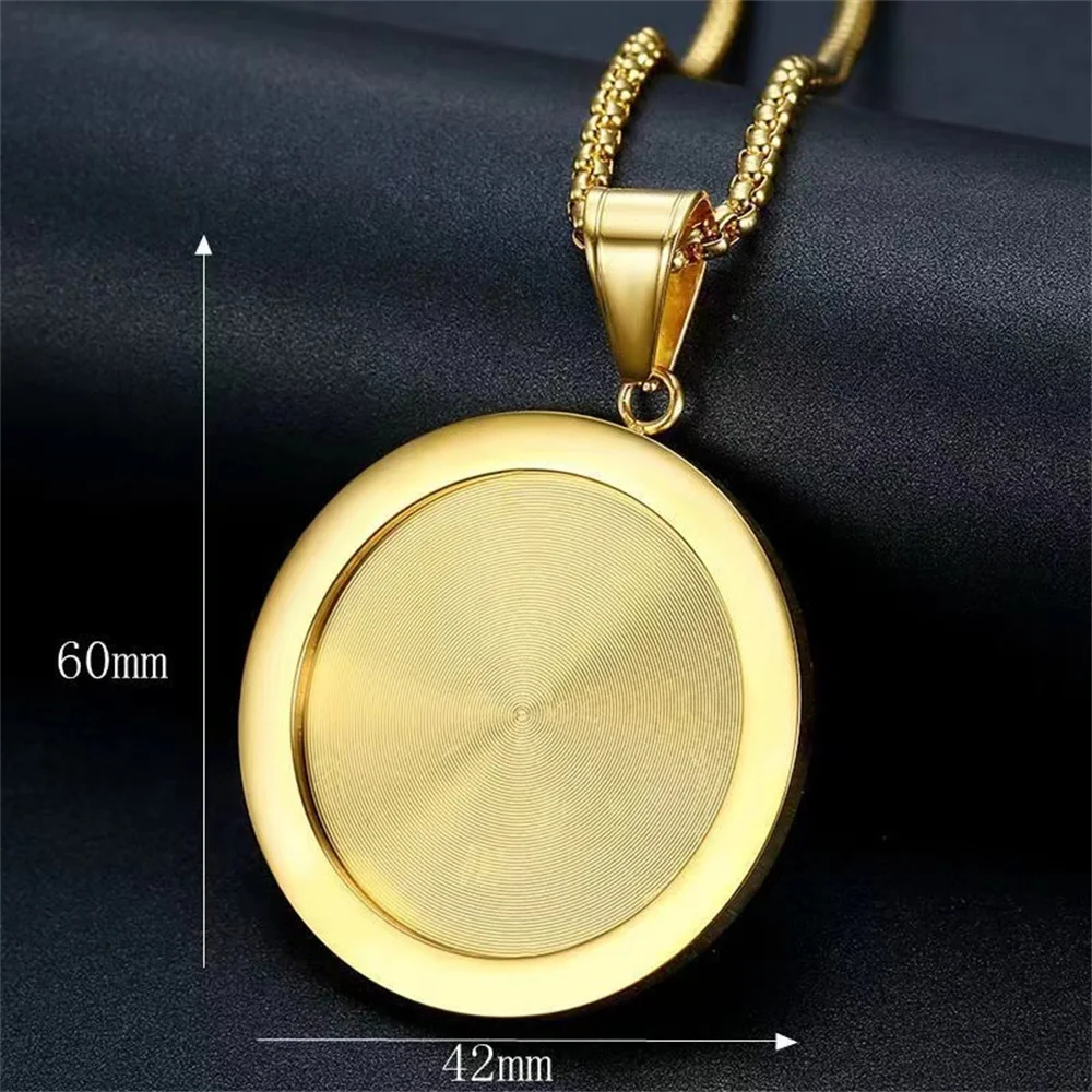 Anztilam Angel No Fade 316L Stainless Steel Iced Out Pendant with Long Link NK Chain Necklaces for Women Men Hip Hop Jewelry view 6