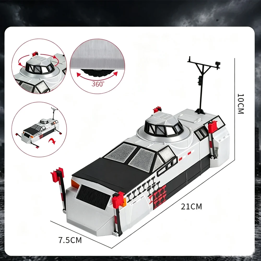 3D Printed TIV‑1 Storm Chaser Tornado Interceptor Car Model, Deployable Stabilizers Rotatable Sensor & Wheels, Desktop Display