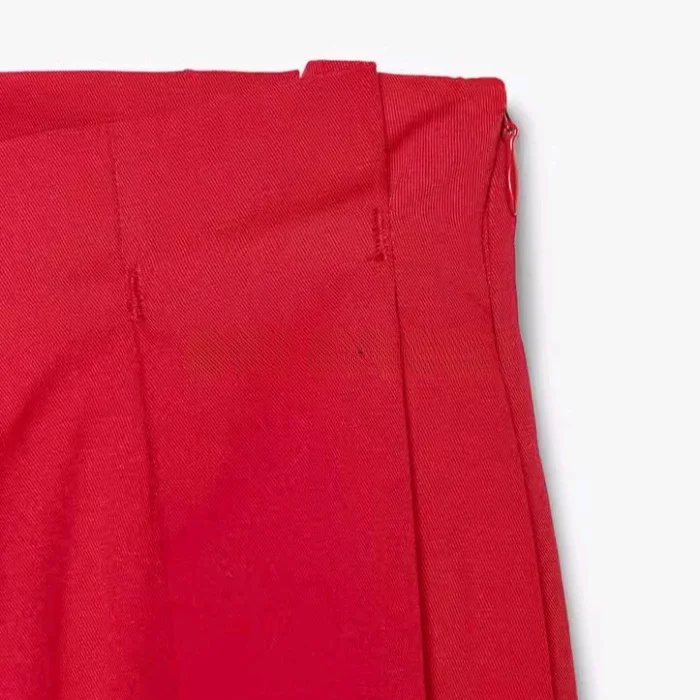 

Spring New Arrival Women's Faion Design Simple Cotton Blend Pleated A-Line Midi Skirt High Waist Commute Polyester Fiber
