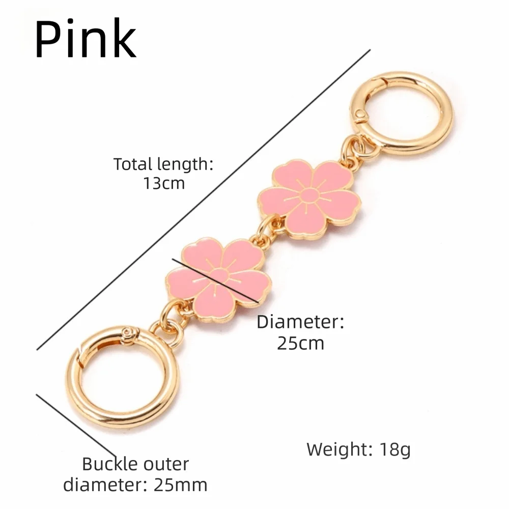 Minimalist Metal Extended Chain Versatile Shoulder Strap Extension Crossbody Bag Chain Epoxy Flower Extension Chain Underarm Bag