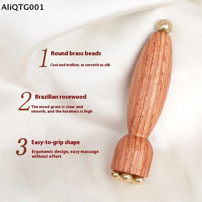 

Lotus Seedpod Professional Gua Sha Tool Brass Rosewood Facial Massage Eye Relaxation Spot Meridians Acupoint Handheld