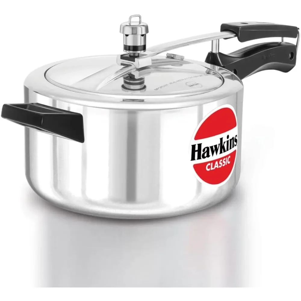 

Classic CL40 4-Liter Aluminum Pressure Cooker Small Silver New Improved Version Kitchen Cooking Appliance