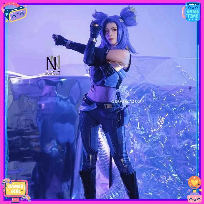 

ABC123Game VALORANT Anime Neon Cosplay Costume Fashion Role Playing Top Pants Full Set Outfit Women Adult Comic Con Hallx,3;b'2.