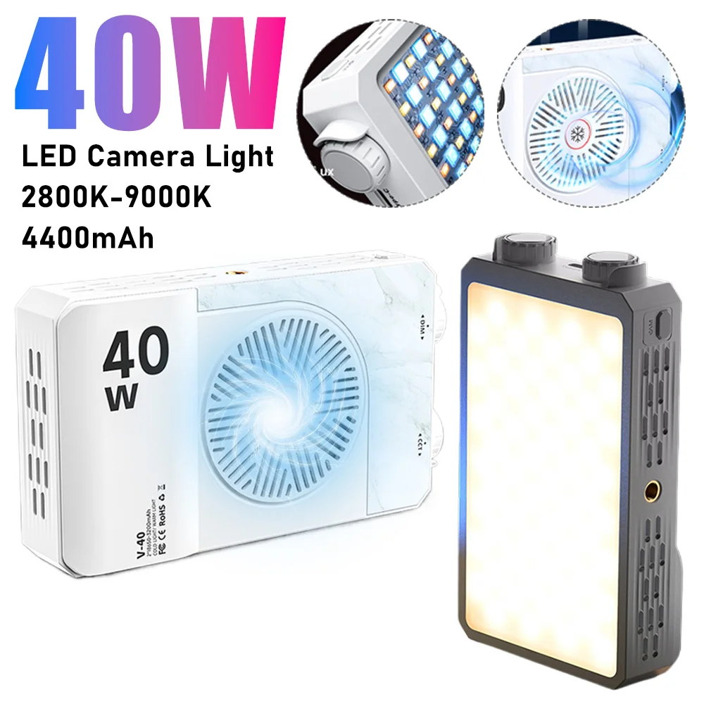 

Портативная светодиодная панель для фотосъемки 2800K-9000K, 4400 мАч, перезаряжаемая, для мобильных телефонов