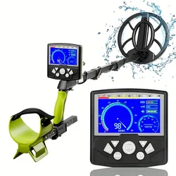 Metal Detector for Adults Analog Pointer Metal Detector with LCD Screen 10'' Waterproof Coil Adjustable All Metal&Disc&Pinpoint