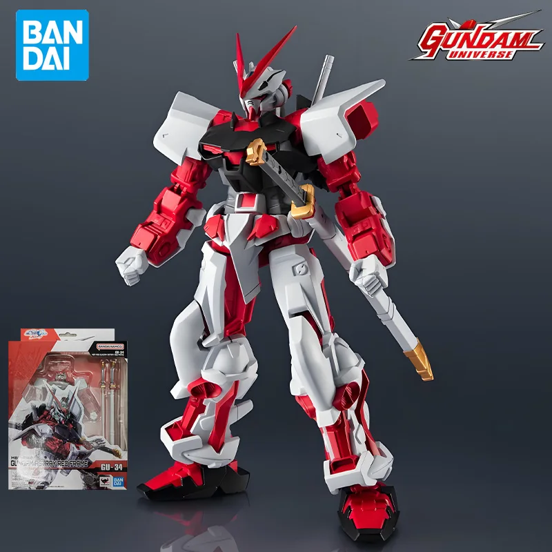 BANDAI Original GUNDAM UNIVERSE Series GU-34 Astray Gundam Red Frame Anime Action Figure Assembly Model Toys Collectible Model