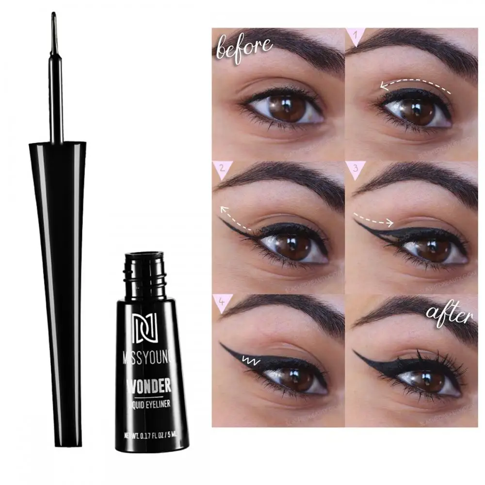 Waterproof Intense Black Color Eyeliner Pen Long-lasting Liquid Eyeliner Pen No Smudging Liquid Eyeliner Pen Superfine