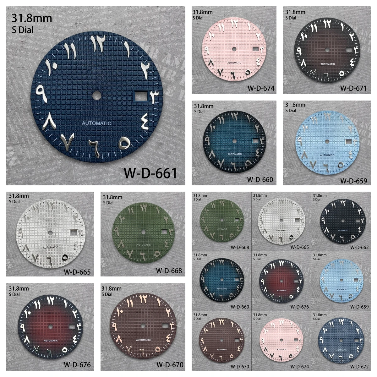 

31.8mm Oak Arab S Logo Dial Suitable For NH35 Japan Movement Red High Quality Watch Modification Accessories