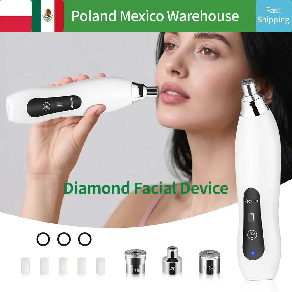 

Portable Diamond Microdermabrasion Machine Facial Skin Care Blackhead Removal Beauty Device with Diamond Dermabrasion Tips