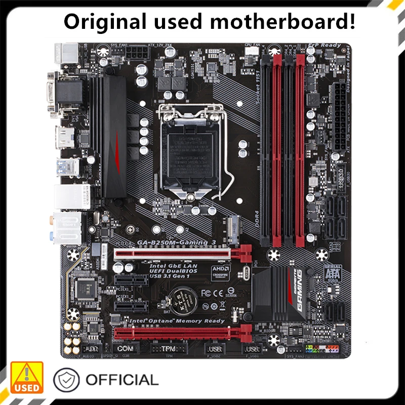 

For GA-B250M-Gaming 3 B250M-Gaming Original Used Desktop Intel B250 64GB DDR4 Motherboard LGA 1151 i7/i5/i3 USB3.0 SATA3