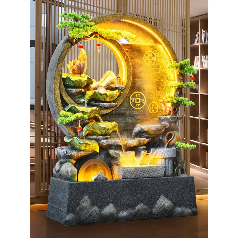 custom.Feng Shui Simple Zen Round Curtain Wall  Plug-in Circulation Fiberglass