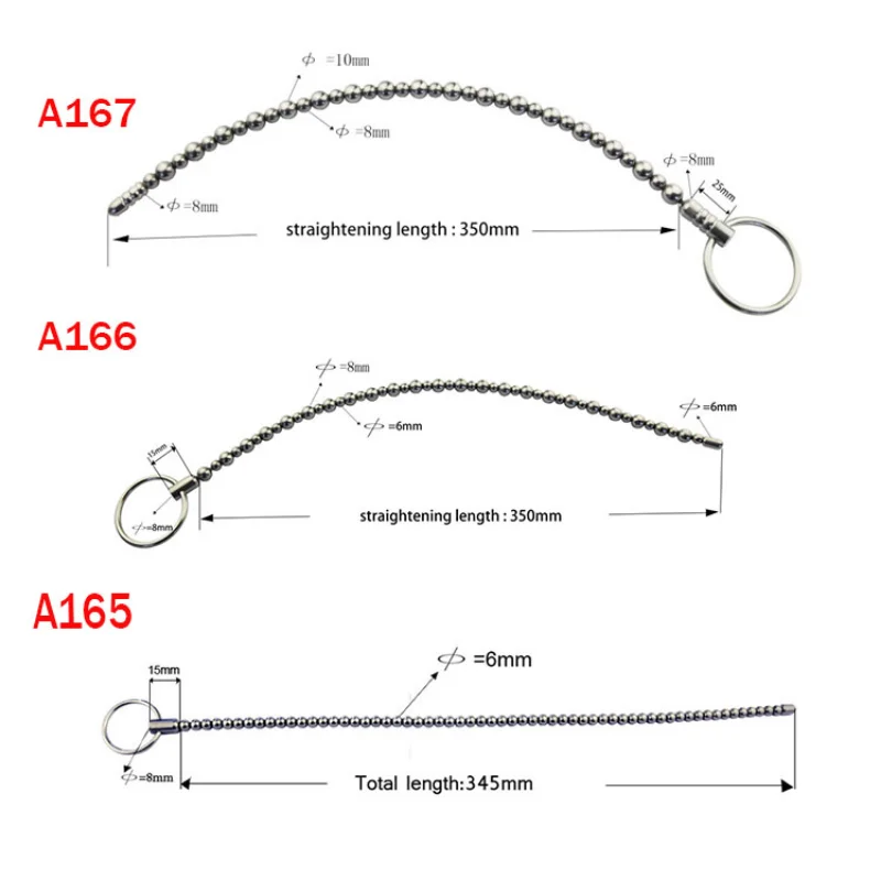 Male Stainless Steel Adjustable Urethral Dilator Penis Plug Chastity Catheters Sound Stretcher Adult Stimulate Masturbation Rod