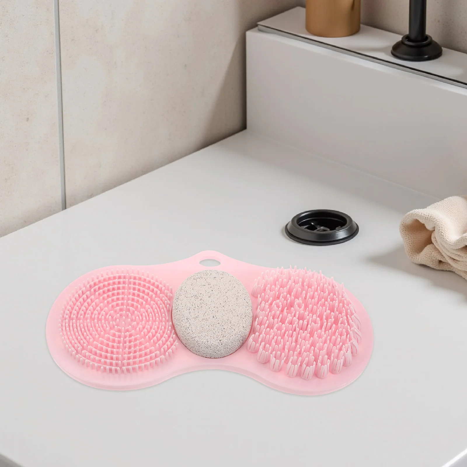 Douche Scrubber Mat Puimsteen Voor Dode Huid Verwijderen Exfoliërende Badkamer Bad Voeten Scrubber Voetverzorging Tool Masseren Voet Pad