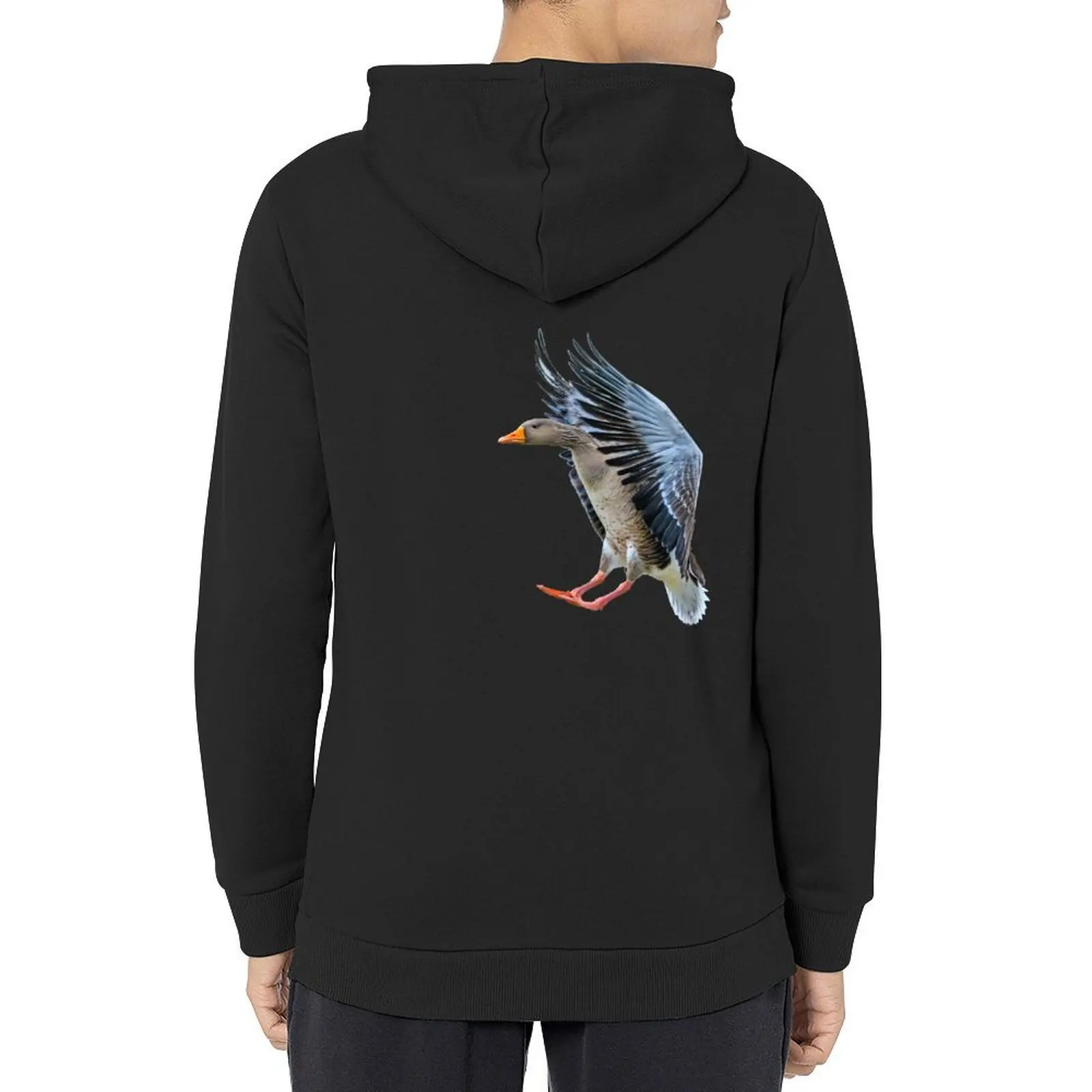 

Greylag goose coming into land Hoodie men's coat men's sweat-shirt men clothing autumn jacket men new hoodies and sweatshirts
