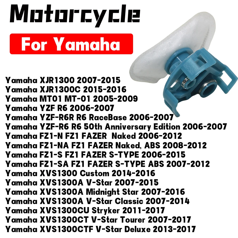 Filtro de bomba de combustible para motocicleta, para Yamaha XJR1300 MT01 YZF R6 FZ1-NA FZ1 FAZER Naked ABS FZ1-SA FZ1 FAZER S-TYPE ABS XVS1300 personalizado