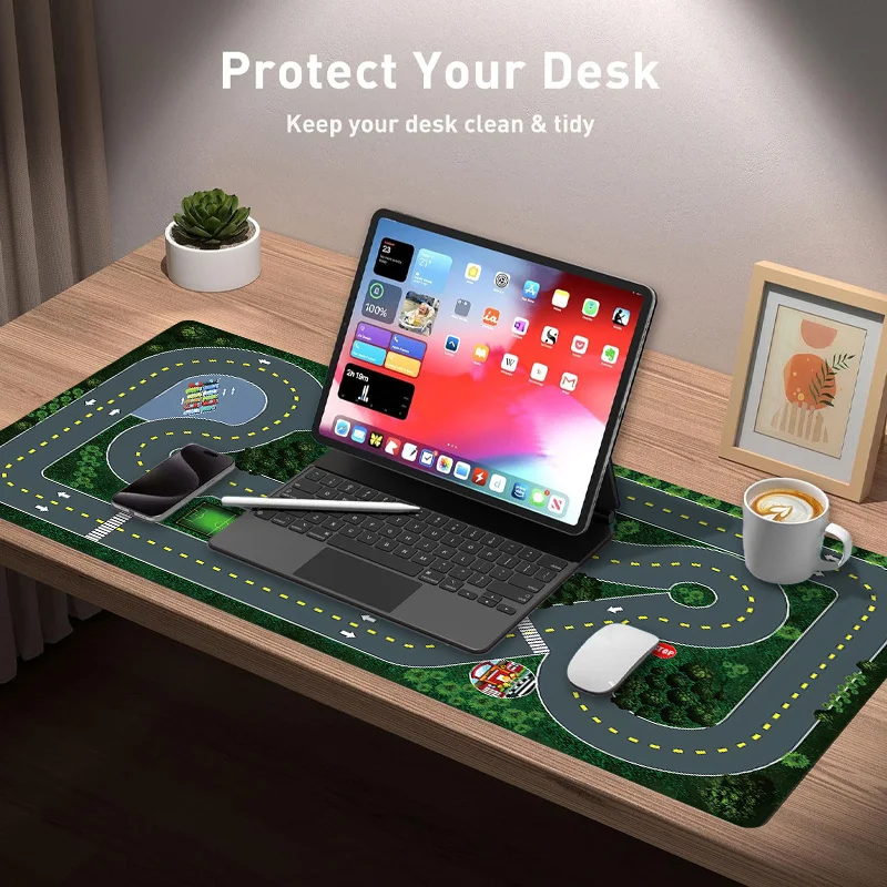 Racing Stadium Mouse Pad Large Rubber Base Anti-slip PC Desk Accessories Mousepad for Offices and Gamer Keyboard Mats Decor Mat