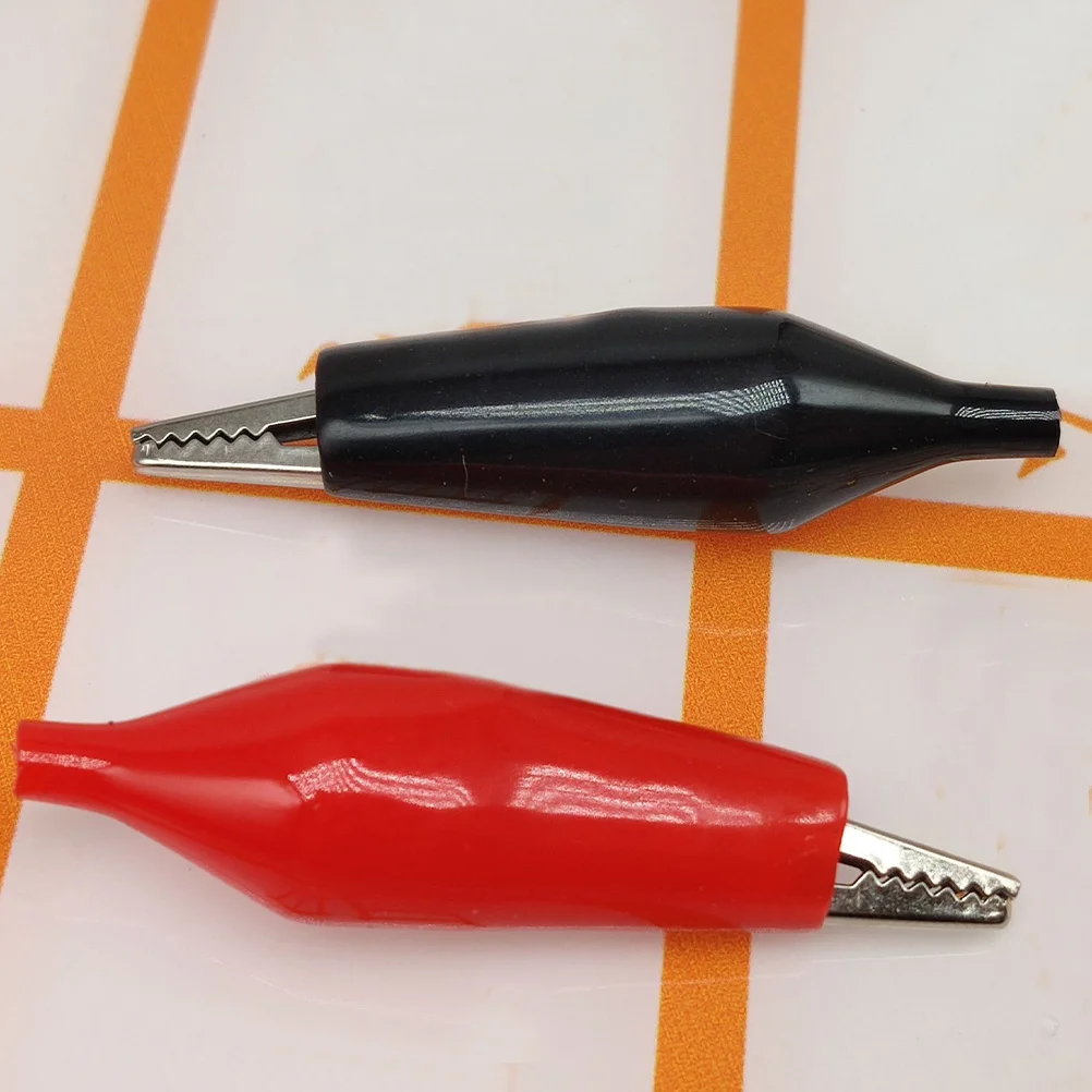 30 قطعة مشبك التمساح معزول سبائك المطاط المشبك الكهربائي لدغة قوية اختبار الكهربائية المشبك لدوائر دراجة نارية السيارة