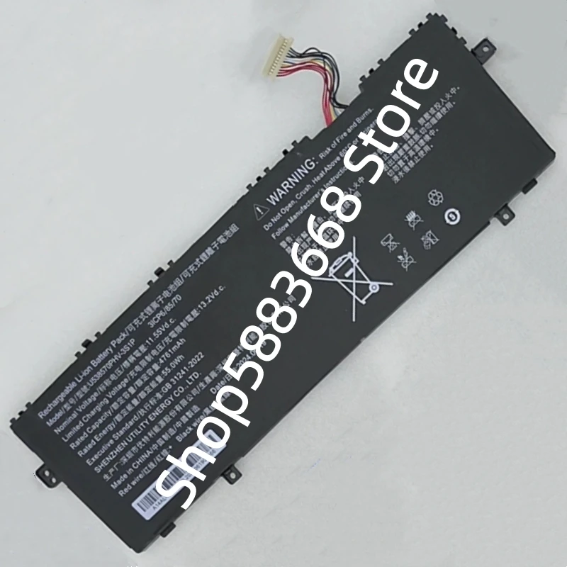 U538570PHV-3S1P 11.55V 55.0Wh 4761mAh 12-pin 11-wire Laptop Battery For Acer Swift Lite 14 N24WB2 SFL14-54M A14AL-MP-B Notebook