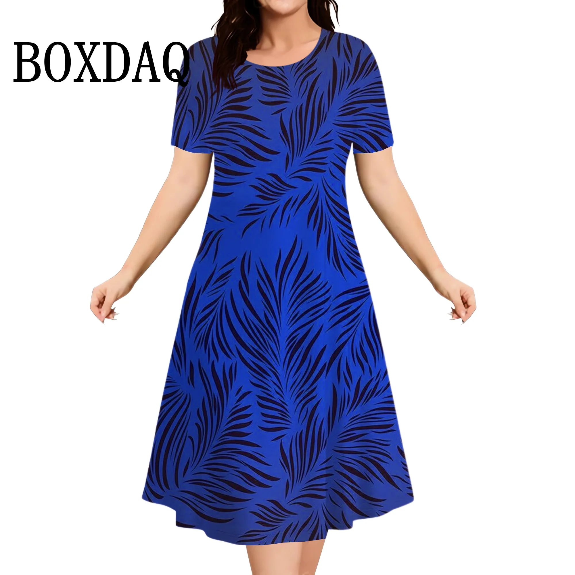 Summer Flowers 3D Printed Short Sleeve Dress Women Casual Fashion Plus Size Round Neck Loose Dress For Women Large Size 8XL 9XL