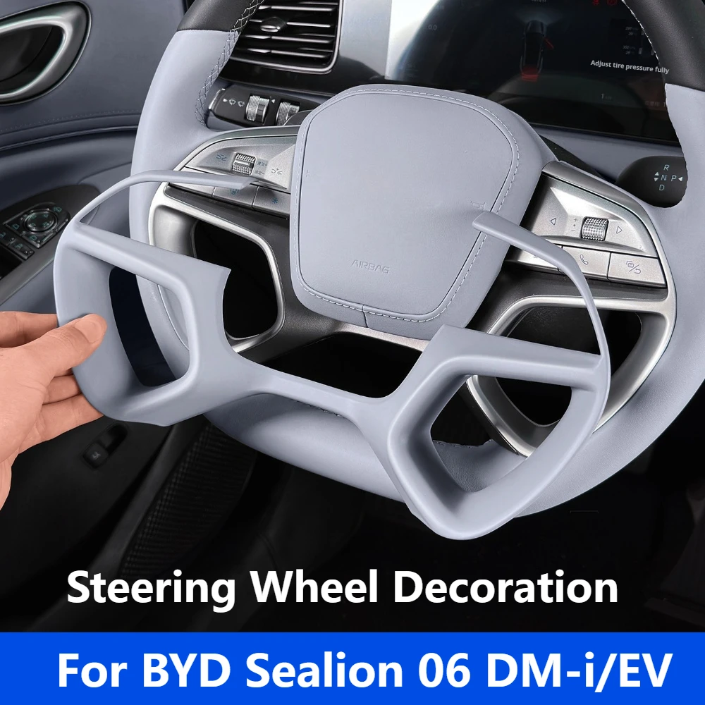 For BYD Sealion 06 DM-i/EV Steering Wheel Decorative Frame, Anti-scratch Wear-resistant Trim Sticker Interior Modification