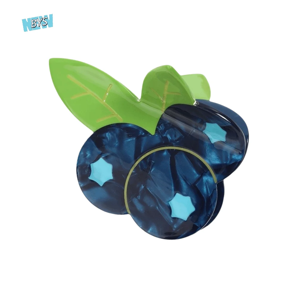 

Temperament Non Slip Fruit Hair Claw Secure Hold Kiwi Acetate Hair Clips Playful Grape Shark Hair Grip Everyday Hairstyle
