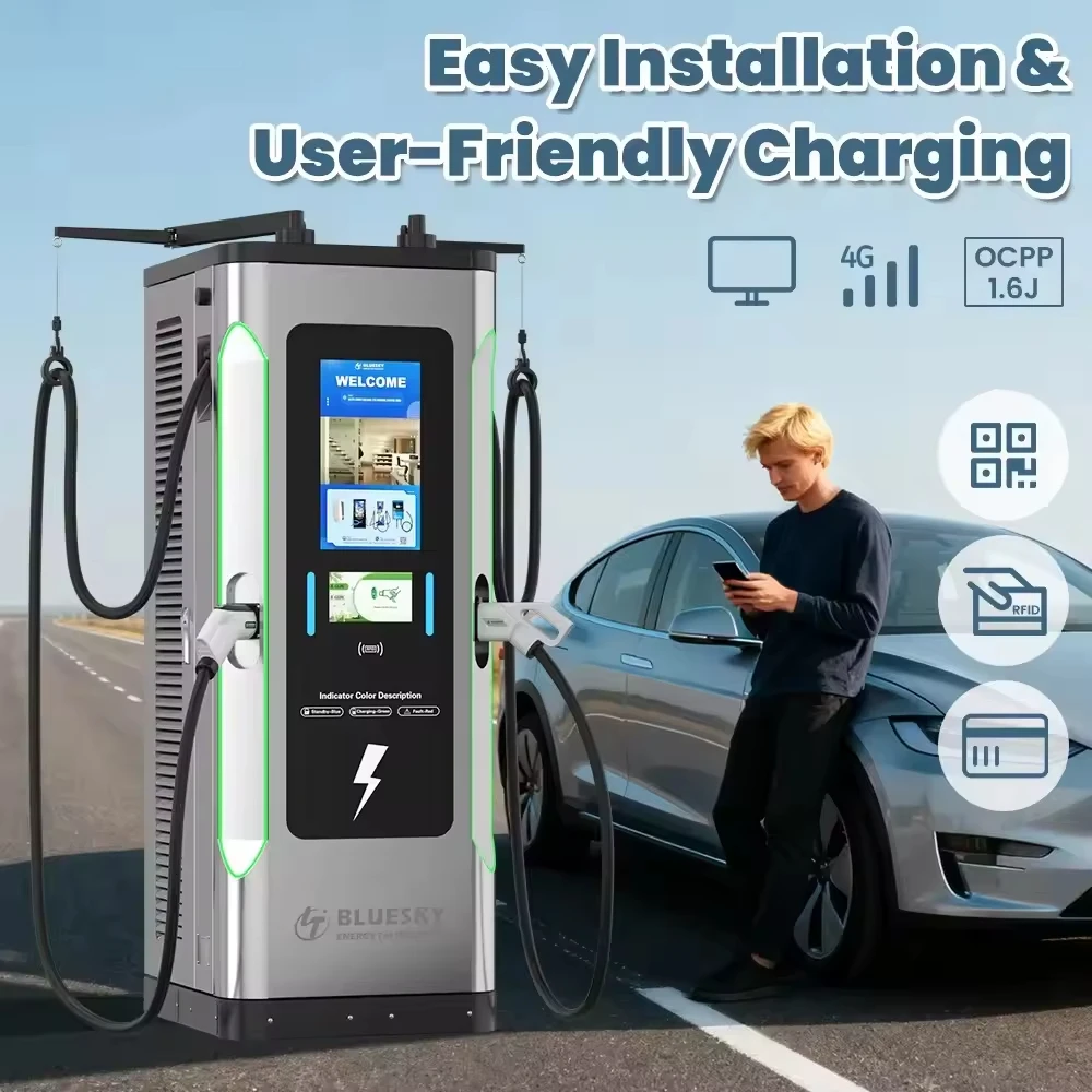 Source Factory CDZ-YE DC Fast Charging Charger 180kW Dual-gun Charging Pile Commercial High-power Charging Facility