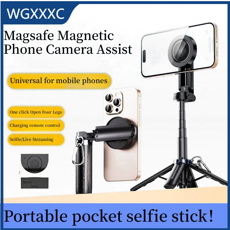 

Mini Smart Selfie Stick Handle With Bluetooth 5.0Remote Control Tripod Stand Smart phone Camera Handheld Stabilization Assistant