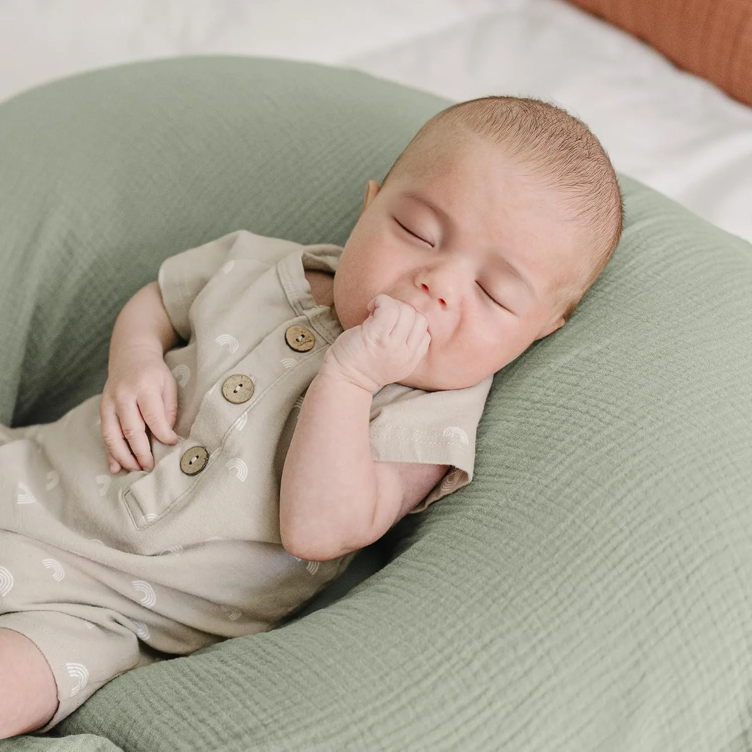 2PCS/set Nursing Pillow Cover for Breastfeeding Pillows Ultra-Soft Muslin Cotton Baby Nursing Pillow Fits Newborn Feeding Pillow