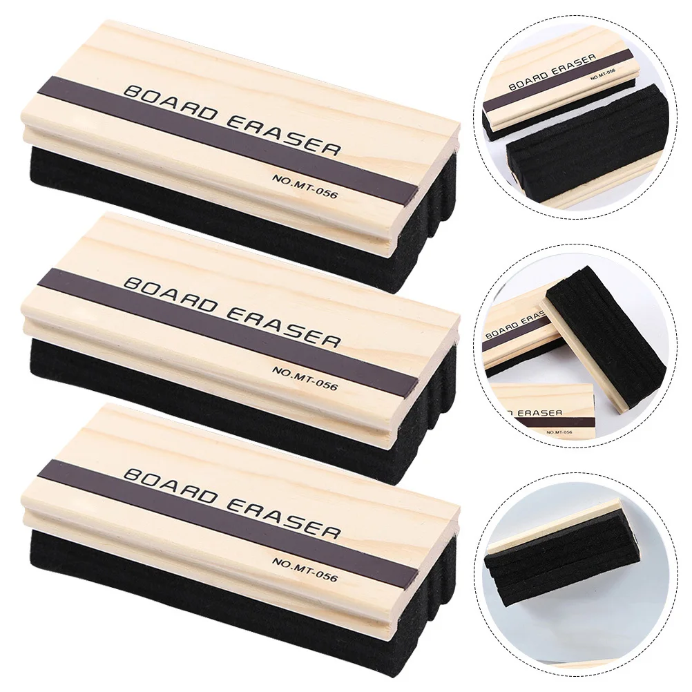 3 pçs borracha de quadro branco magnético volta reutilizável almofada de feltro adequado para quadros e quadros secos borracha de quadro