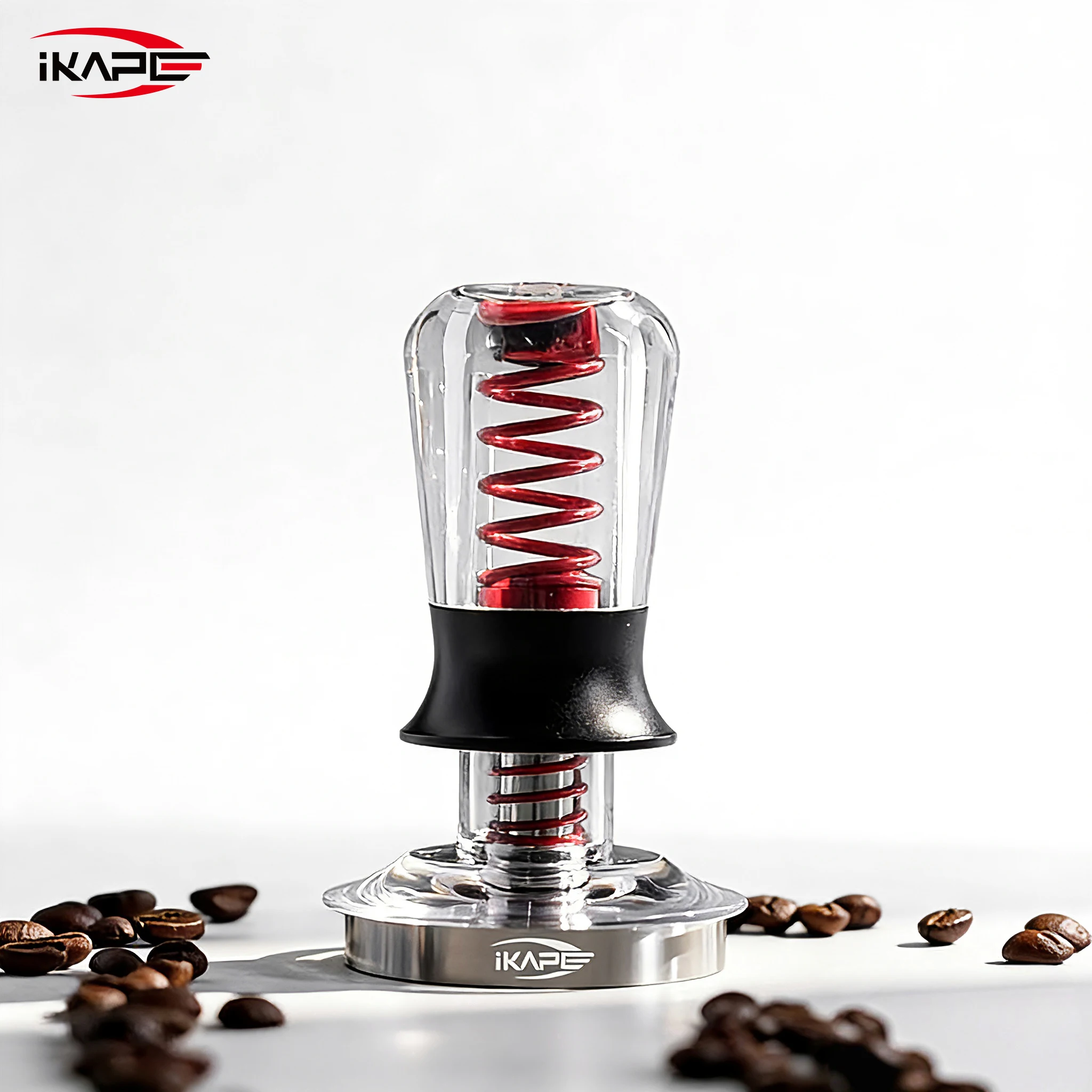 

IKAPE V3 Coffee Calibrated Tamper Transparent V2,Spring-loaded Calibrated Tamper with Premium Stainless Steel Base