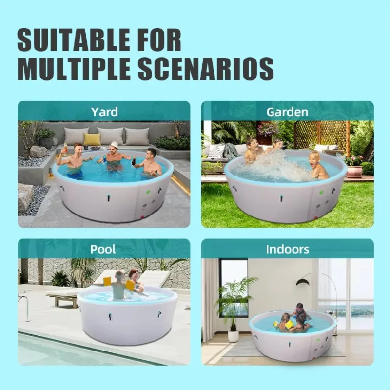 6-8 أشخاص قطرة غرزة حجم مخصص أنظمة حمام سباحة قابلة للنفخ تصنيع المعدات الأصلية لتطبيقات محددة