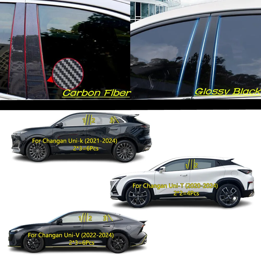 

Автомобильный ПК, материал, крышка стойки, дверь, окно, молдинг, наклейка, аксессуары для Changan UNI-K UNI-T UNI-V 2020 2021 2022 2023 2024