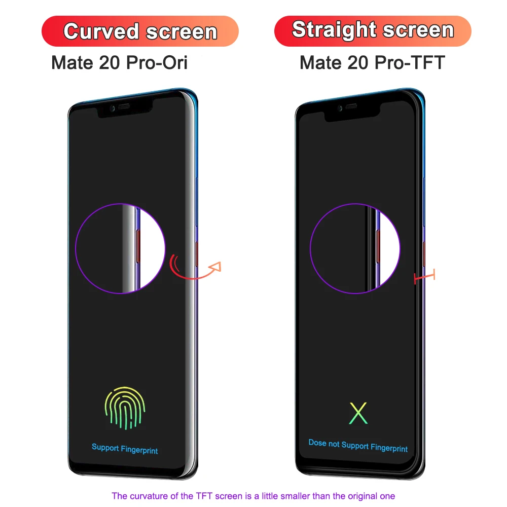 AAA+ For Huawei Mate 20 Pro Lcd Touch Screen With Frame For Huawei Mate 20Pro Digitizer Assembly Replacement 100% Tested