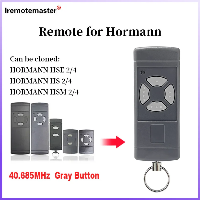 

For HORMANN 40MHz HSM2 HSM4 HSE2 HSE4 HS2 HS4 Garage Door / Gate Remote Control 40MHz Grey Button Garage Door Opener Duplicator