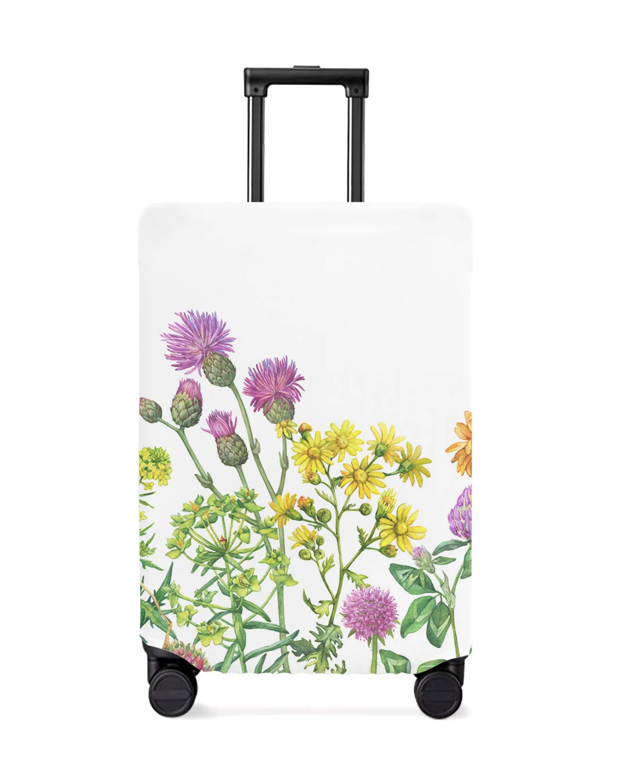 

Spring Flower Daisy Butterfly Luggage Cover Stretch Suitcase Protector Baggage Dust Cover for 18-32 Inch Travel Suitcase Case