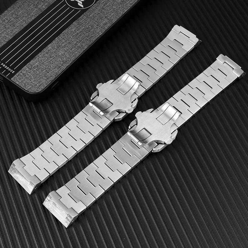 For Cartier Santos 100 men's strap wristband bracelet 23mm Solid stainless steel watchband butterfly buckle Watch accessories