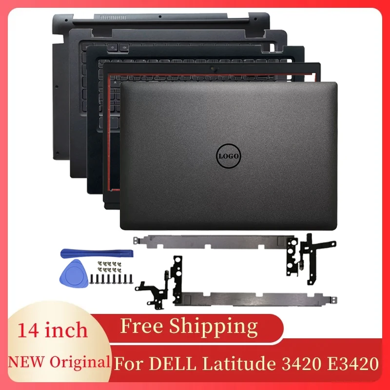 

Новинка чехол для ноутбука DELL Latitude 3420 E3420 задняя крышка ЖК-экрана/Передняя панель/петли/Подставка для рук клавиатура/Нижняя крышка