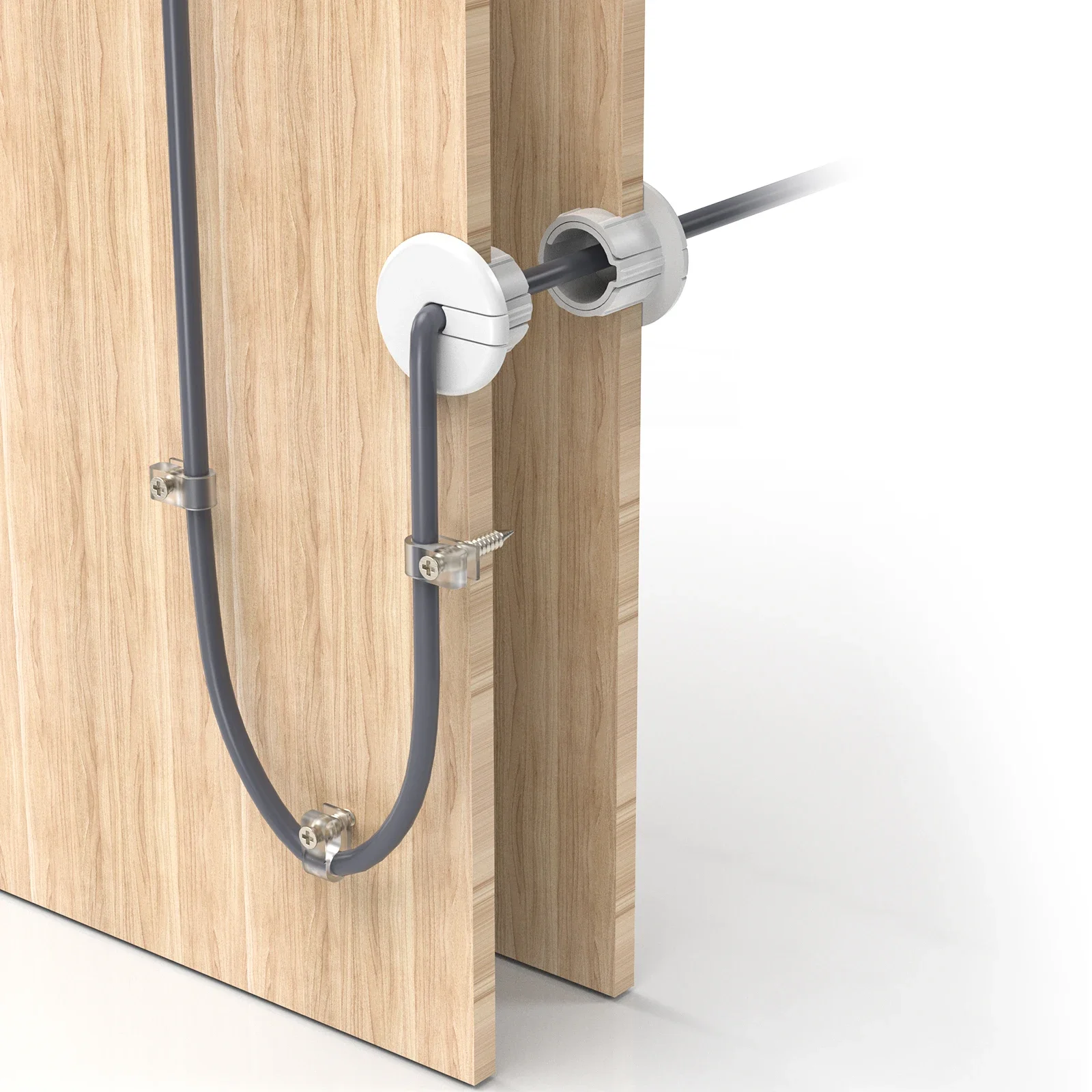 EDUP SK0005-W-2 Starlink طقم توجيه الكابلات طقم تركيب الكابلات للكابلات تمرير 1 بوصة ثقب الجدار الأثاث ثقب الأسلاك الملحقات