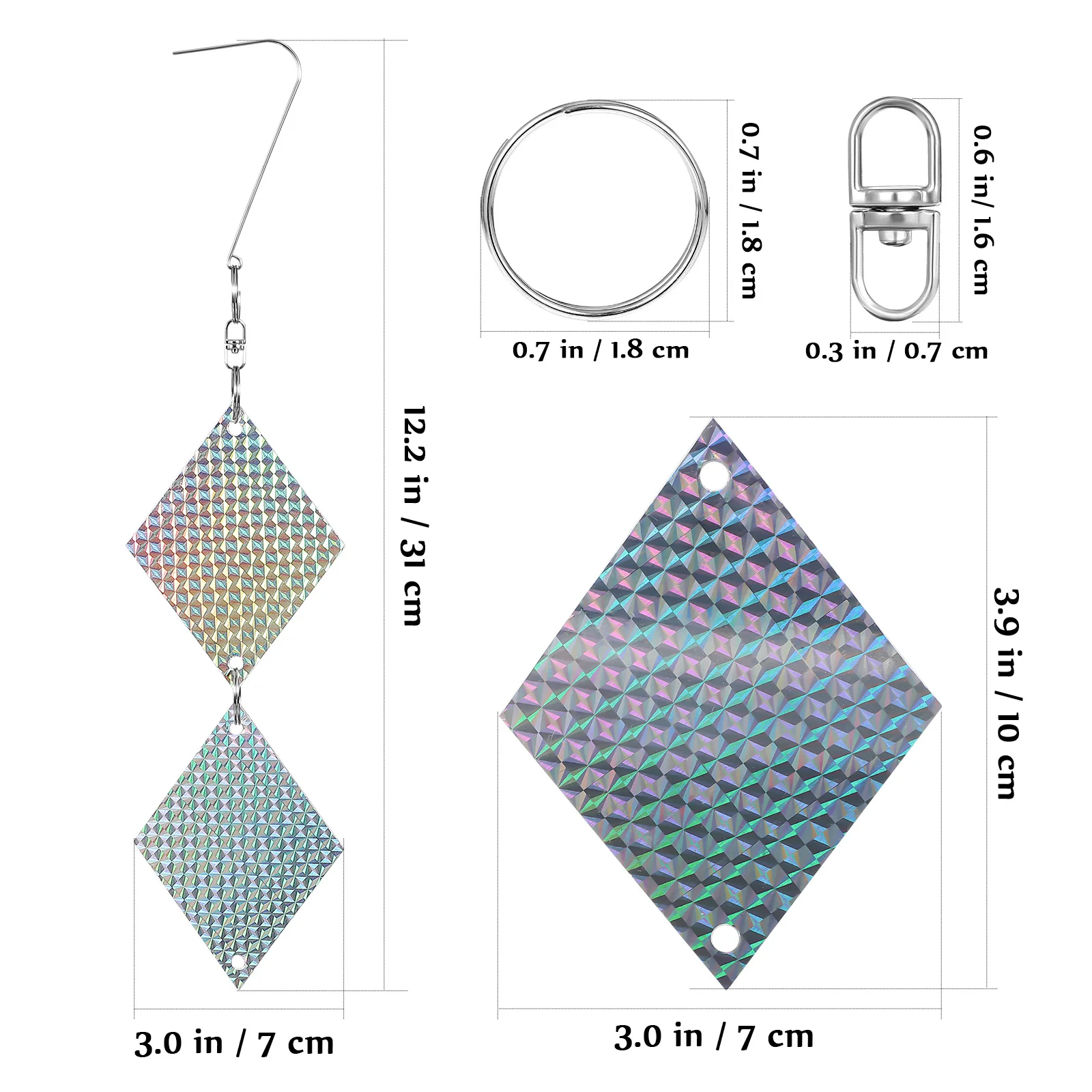 

32Pcs Bird Deterrent Reflective Sheets High Reflectivity Garden Patio House Roof Window Outdoor ,Bird Reflectors