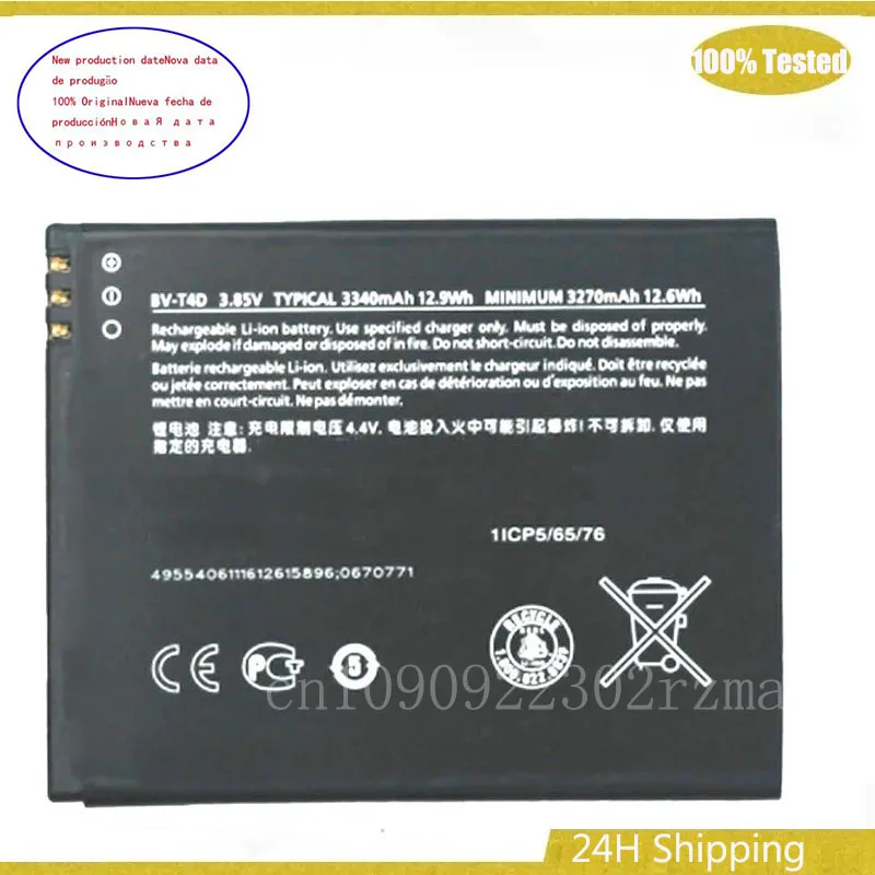 Batería de repuesto BV-T4D 3340mAh para Nokia Microsoft Lumia 950 XL CityMan Lumia 940 XL RM-1118 RM-1116 BVT4D BV T4D