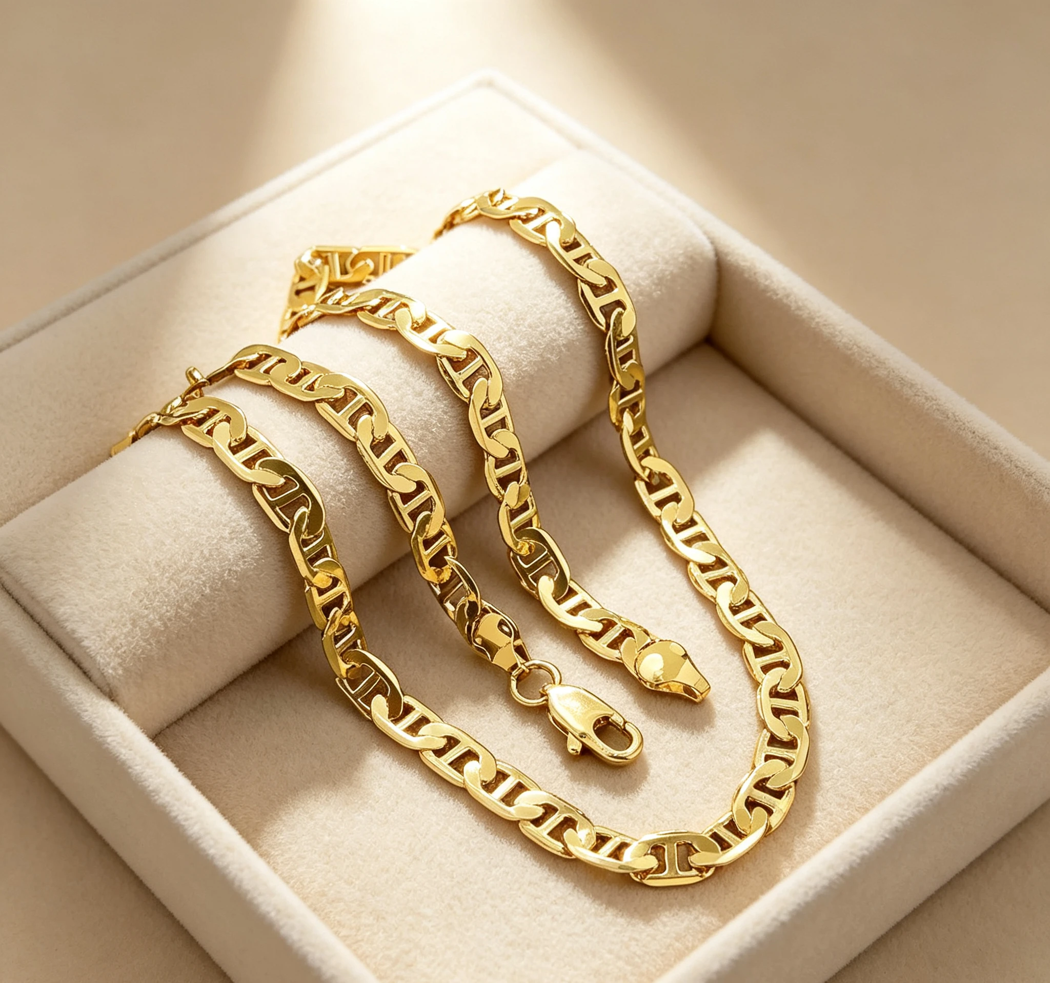 AU750 Pure Gold real gold Men's 6MM Japanese Necklace Cuba Necklace 45cm 50cm 55cm 60cm Giving gifts for friends