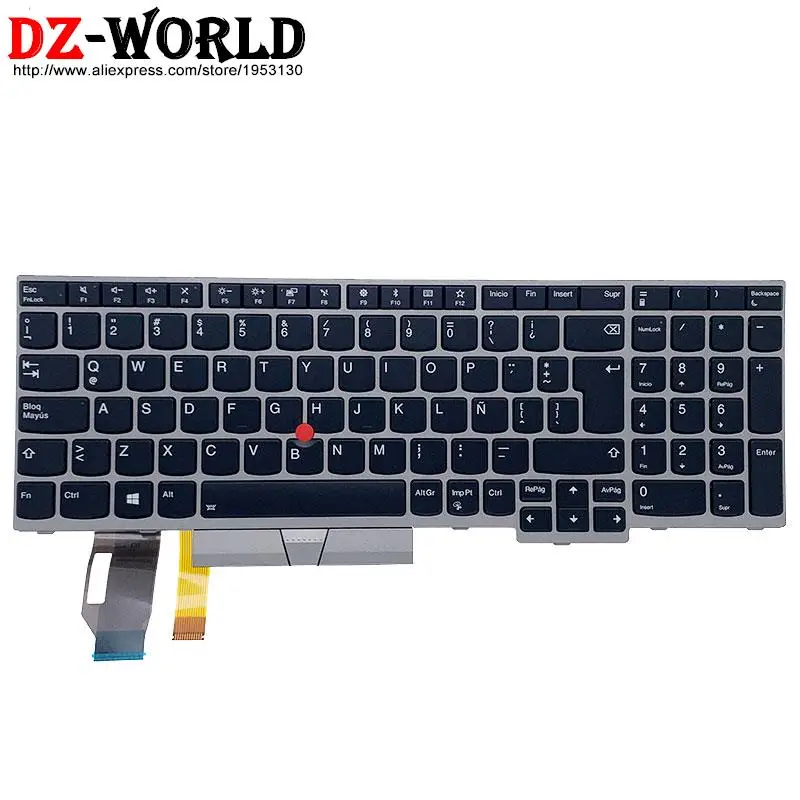 LA Latin Spain Backlit Keyboard for Lenovo Thinkpad E580 E585 E590 E595 T590 P53S L580 L590 P52 P72 P73 Laptop 01YN703 01YP603