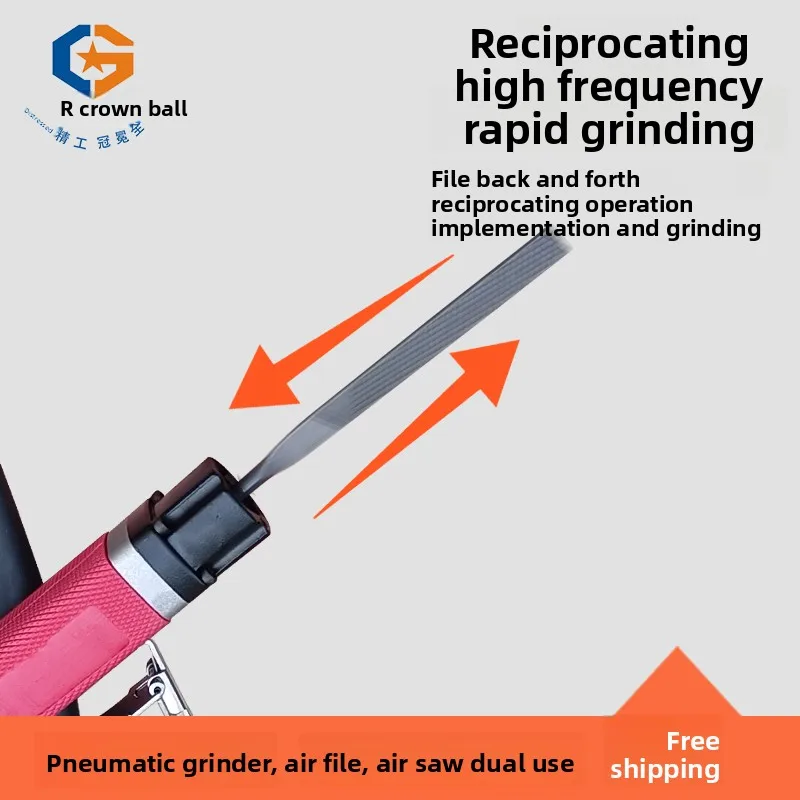 Pneumatic Reciprocating File Air File Grinder Metal Deburring Polishing Machine Rubbing Knife Table Crown File Knife Aluminum Parts Artifact