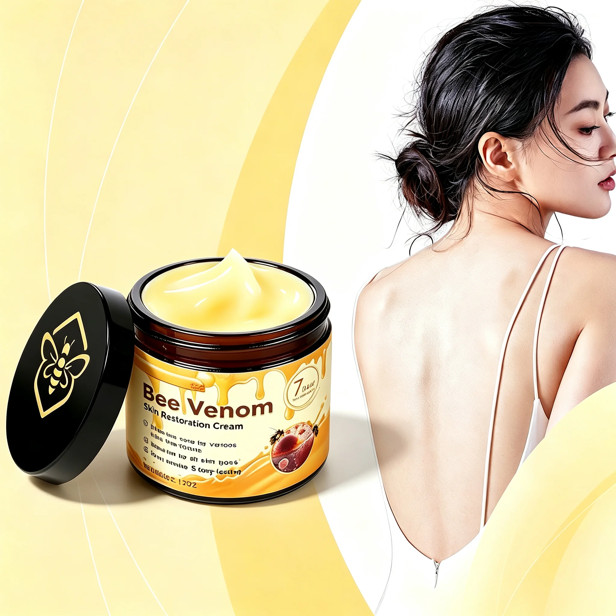 Bee Venom Skin Treatment Cream Skin Blemish Remover Moisturizing Skin Elasticity Increased Smooth Body Care Bee Venom Cream 60g