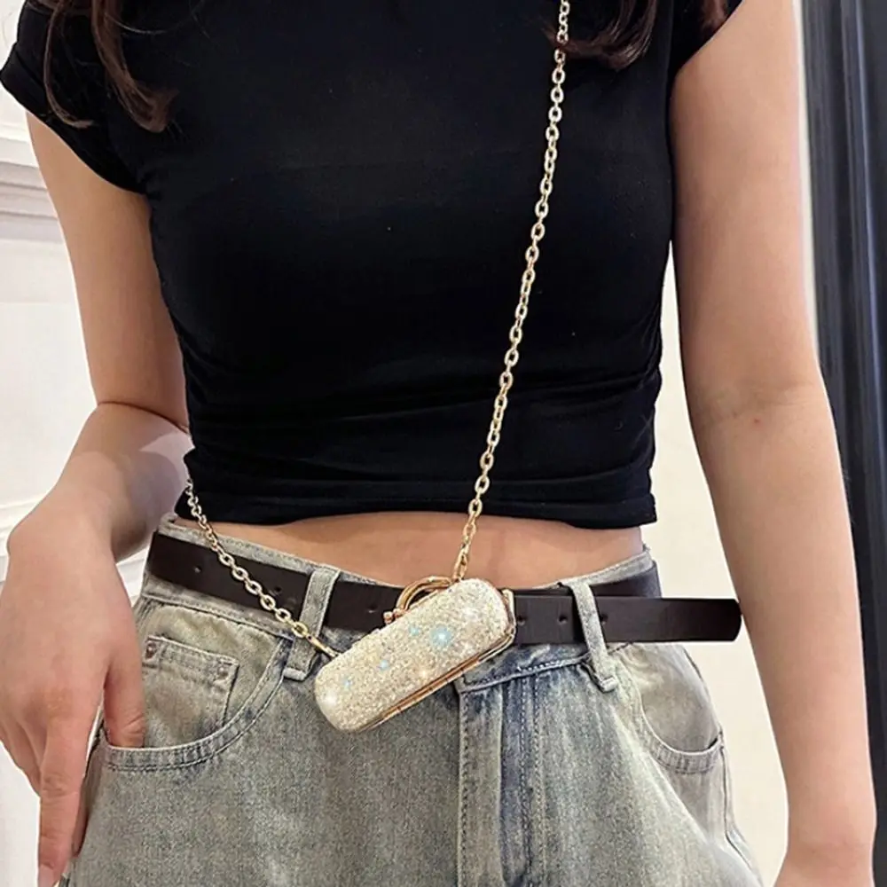 

Портативная блестящая вечерняя банкетная сумка с блестками, элегантная сумка через плечо, роскошная сумка для хранения помады на одно плечо, свадебная сумка