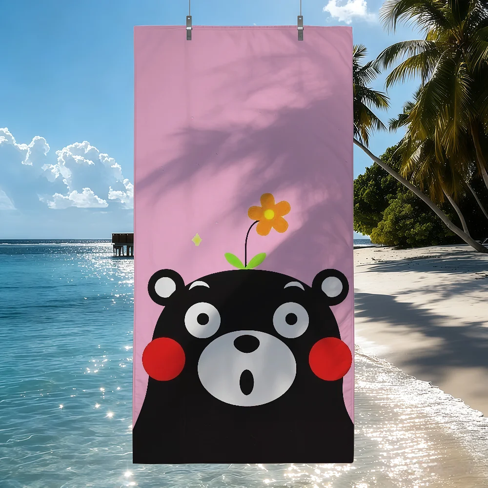 Cartoon K-Kumamons Towel Soft Pool Gift For Travel Gym Shower Camping Quick Dry Sports Beach Towels