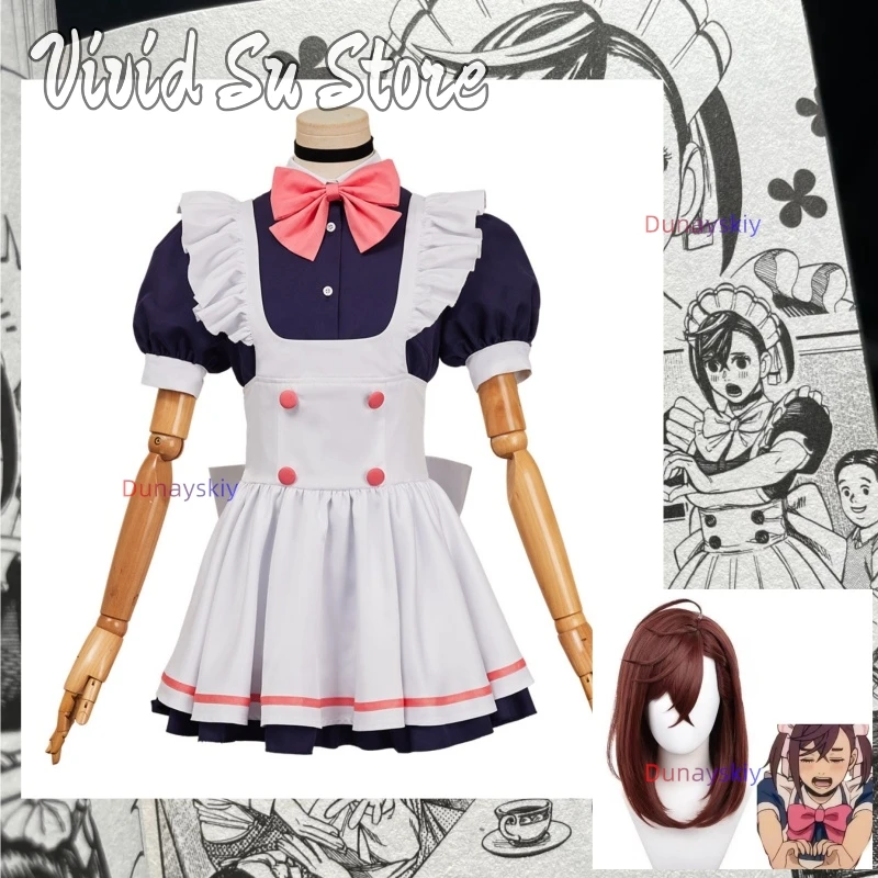 

Anime Dan Dadan Momo Ayase Cosplay Maid Dress Costume Headgear Headband Women Adult Girls Fantasia Clothing Halloween Suits