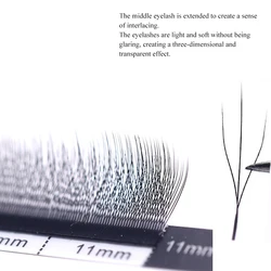 12 Row W Shape 3D Volume Eyelash Extension False Mink Soft Natural Premade Fans Lash Barbie 3D W Shaped Easy Faning