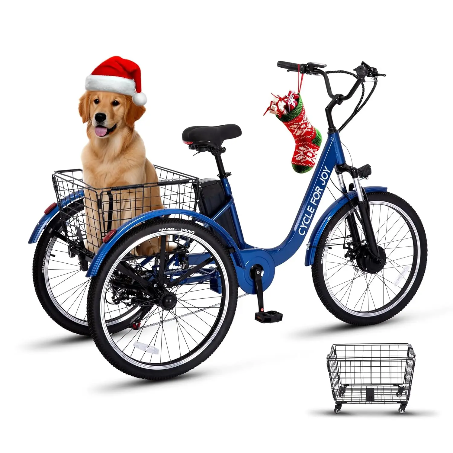 

[2026 Upgaded]Luxevelo 500W Electric Tricycle for Adults–24" 7-Speed Compact Commuter Trike with Hydraulic Disc, Customized