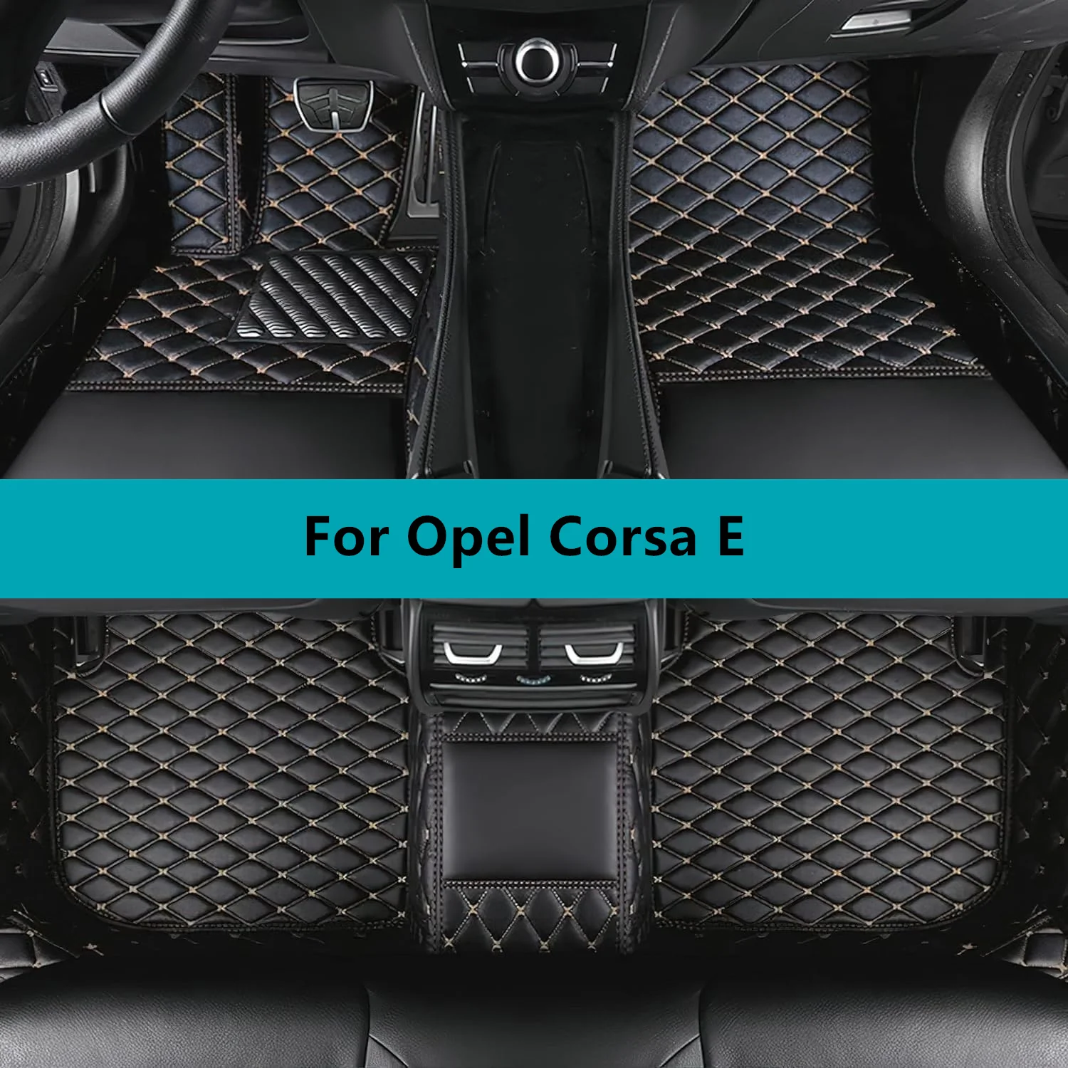 

Car Floor Mats For Opel Corsa E 2014 2015 2016 2017 2018 2019 Full Set Custom Leather All Weather Waterproof Car Floor Mats